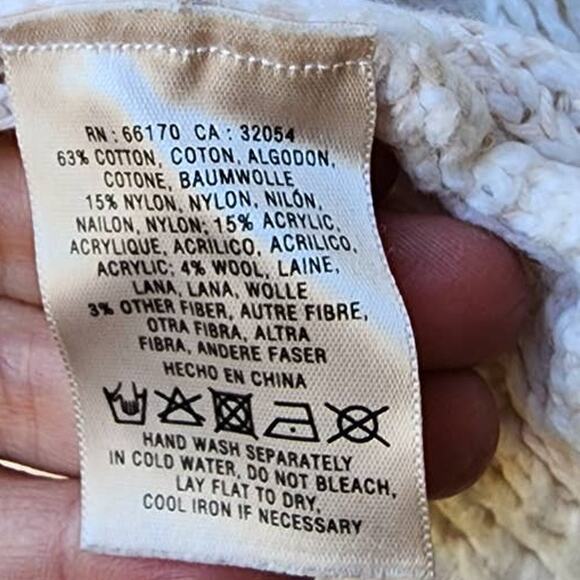 Anthropologie Angel of the North Cream Fringe Cardigan Sweater XS - Picture 5 of 8